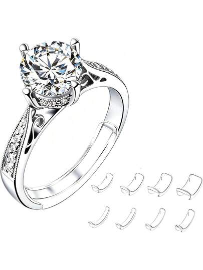 8/16/24 miếng điều chỉnh/thay đổi kích thước nhẫn - Miếng điều chỉnh kích thước nhẫn tàng hình, phù hợp cho đám cưới/sự kiện - Sử dụng tạm thời và vĩnh viễn, phù hợp với mọi loại nhẫn