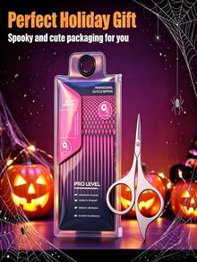JSS. Professional Stainless Steel Eyebrow Scissors, Precision Beauty Small Scissors, Perfect Halloween Holiday Gift & Daily Present For Women, Multi-Purpose Facial Grooming Tool - Silver - View 4