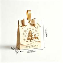 5pcs/Pack Cute Christmas Tree & Santa Claus Candy Gift Boxes, Christmas Packaging Gift Boxes, Baking Candy Cookie Boxes, Paper Boxes, Party Gift Decoration Boxes - View 7