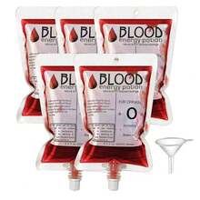 1/10/20pcs Halloween Blood Bag Drink Pouches, Reusable IV Blood Bag Containers, Suitable For Vampire, Nurse, Medical, Halloween, Doctor Nurse Graduation - Multicolor - View 12