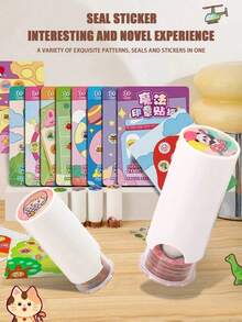 1 buah Stiker Stempel Ajaib, Stiker Hadiah Kartun, Cocok untuk Scrapbooking DIY, Digunakan untuk Memuji dan Memberi Hadiah kepada Siswa, Perlengkapan Sekolah, Musim Kembali ke Sekolah - MultiWarna - View 2