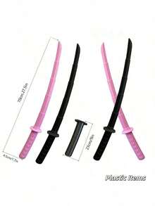 1PC-Retractable Samurai Sword-Hollow Retractable Plastic Toy-Portable-Extended Samurai Sword-Rounded No Sharp Edge -Costume Prop-Movie Prop-Stage Performance Prop-Birthday/Holiday/Party/New Year Gift-Toy-Gift-Present - Multicolor - View 7