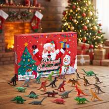 24-Grid Dinosaur Christmas Advent Calendar, Christmas Countdown Toy Blind Box, Mini Dinosaur Toy Surprise Box, Christmas Stocking Stuffer, Children's Birthday Gift Party Favor - Multicolor - View 7