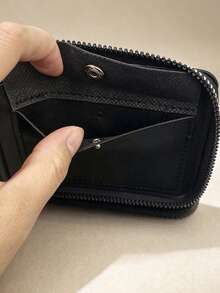 Elk Pattern Printing Style, Men's Zipper Wallet, Double Fold Zipper Design, Zipper Design Can Effectively Prevent The Loss Of Cash, Coins, Cards - Multicolor - View 9