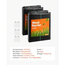 Tela antihierbas    de alta resistencia, paquete de 2 unidades de 4x50 pies, 3.2 oz. Tela bloqueadora de malezas, telas tejidas para paisajismo, telas para jardín, barrera contra malezas, cobertura del suelo para control de malezas, cinta geotextil, color negro. - 4x50 pies - Ver 7