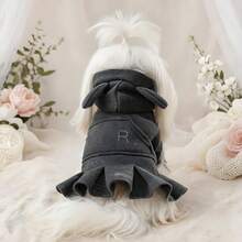 1PC Cute Pet Grey Hoodie Casual Comfortable Soft Dog/Cat Dress Suitable For Teddy Poodle And Other Small And Medium Sized Pet Clothing - Grey - View 11