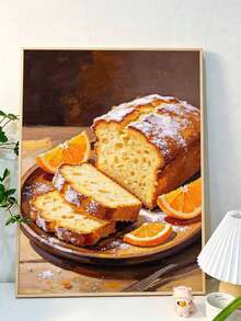 DIY Paint By Numbers Kit, Orange Pound Cake Still Life, Hand-Painted Oil Painting Canvas Wall Art Home Decor Gift - A - View 3