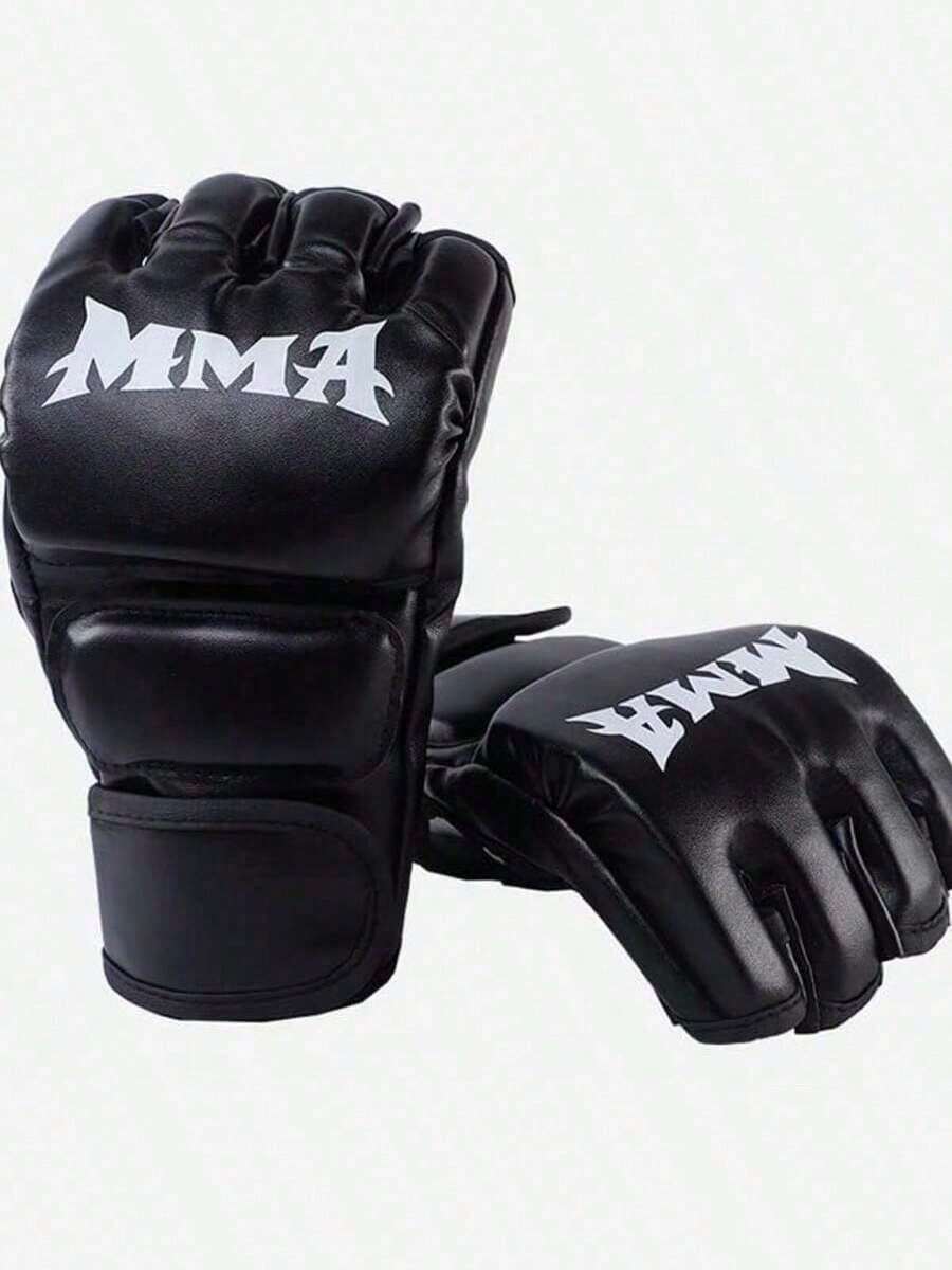Half Finger MMA Boxing Gloves, Sanda Thickened Adult Gloves For Punching Bag, Sandbag, Combat And Fighting - Multicolor - View 1