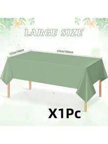 1/3/6 Pack Sage Green Plastic Tablecloth, For Rectangular Tables, Light Green Disposable Tablecloth, Waterproof Sage Green Tablecloth, For Birthday, Wedding Party Decorations, 54 X 108 Inch - Green - View 7