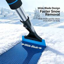 Car Snow Shovel, Aluminum Alloy Multi-Function Ice Scraper, Windshield Snow Brush Cleaner For Vehicle Winter Tool - 01 - View 2
