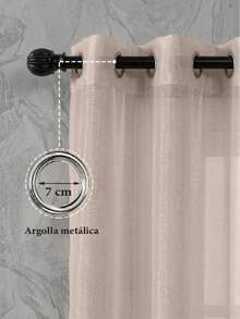 CORTINA VELO TRANSPARENTE LISA - CAFE CLARO - Ver 3