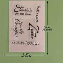 Clear Silicone Stamps Set, German Text Rubber Stamps, Christmas Birthday Greeting Words Stamp, DIY Scrapbooking Card Making Craft Decor - DY-1 - View 23