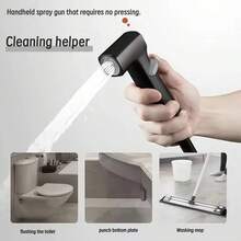 Handheld Bidet Sprayer + Hose Set, 59 Inch Retractable Flexible Spring Hose High Pressure Toilet Sprayer, Multi-Function Bathroom Handheld Sprayer, Suitable For Toilet Cleaning, Pet Bathing, Floor Cleaning - 2pcs/set - View 11