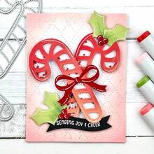 Christmas Candy Cane Metal Cutting Die, Suitable For DIY Scrapbooking Decoration Craft Die Cutting Embossing Card Making Template Scrapbook And Craft Photo Album Decoration Embossing - LG26-8490 - View 8