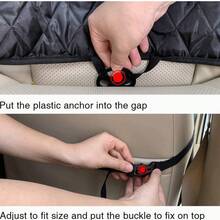 Dog Car Seat Cover For Back Seat, Waterproof Anti-Scratch Pet Car Mat, Foldable Universal Car Backseat Protector For Dogs Cats, Travel Pet Cushion For All Seasons - Black - View 7