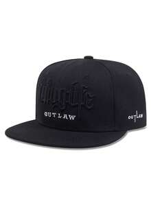 1pc Fashion Color Blocked Baseball Hat Street Hip Hop Hat Skateboarding Hat Outdoor Daily Adjustable Decorative Hat Sunshade Hat Unisex Flat Edge Hat - Oversized T-shirt - View 17