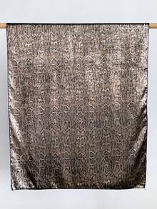 1pc New Shiny Snake Skin Pattern Personalized Shawl Scarf For Women, Elegant Accessory For Evening Dress, Dinner, Travel And Daily Wear, Mid-Length Luxury Metal Pattern Headscarf - Multicolor - View 12