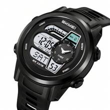 SKMEI 2726 Men Sport Digital Watches Fashion Waterproof Wristwatch - Black and White - View 3