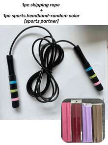 1pc Adjustable Speed Jump Rope, Non-Slip Textured Handle With Colorful Non-Slip Rubber Ring, Smooth Rotation Fitness Jump Rope For Home Workout, Also Suitable For Holiday Party Games, Adult Aerobic Exercise Training, Essential Fitness Equipment For Home - A - View 12