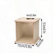Rumah Hamster Kayu, Vila Hewan Peliharaan, Tempat Persembunyian Hewan Peliharaan Kecil yang Bernapas, Sarang Modular Tahan Lama, Cocok untuk Hamster, Landak, dan Guinea Pig sebagai Tempat Istirahat - Satu-Ukuran - View 6