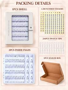 New 60/120/180 Nail Polish Color Display Book, Detachable Transparent Nail Tips And Number Stickers, Reusable Gel Nail Polish Color Chart Storage Box, Suitable For Nail Salons, Nail Technicians, Students And DIY Nail Art - Multicolor - View 15