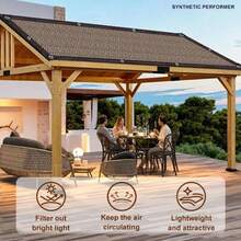 Brown Expandable Sunshade Net (2*2/2*3/2*4/3*4m), Reinforced Sunshade Canopy With Multiple Color Options, UV Resistant, Durable Sunshade, Suitable For Outdoor Picnic, Camping, Yard, Gardening, RV Travel, Picnic And Swimming Pool - Multicolor - View 3