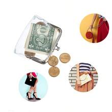 1pc Minimalist Clear Kiss Lock Coin Purse, Cute Transparent Mini Wallet, Portable Card Holder For ID Credit Card ,Small Storage Pouch Gift For Adults - Multicolor - View 3