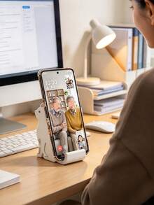 Creative Sitting Cat Phone Stand - Cute Kitten Desktop Base,Multi-Scenario Mobile Phone Holder, Lazy Binge-Watching Phone Support, Home Office Tabletop Decor,It Makes A Great Gift For Birthdays Or Holidays. - Multicolor - View 6