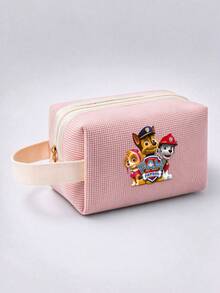 1Pc Paw Patrol Portable Travel Cosmetic Bag With Practical Handle And Large Capacity. Zipper Design For Storing Cosmetics, Skincare Products And Toiletries. Lightweight And Easy To Carry, Suitable For Daily Use, Vacations And Bathroom Storage. - Multicolor - View 4