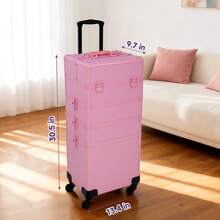 Kingsteam Cosmetic Storage Case, Pink, Customizable Layers - Pink - View 6