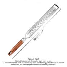 2 Pcs Stainless Steel Cheese Grater & Lemon Zester - 39.5cm/15.55in Length Heavy Duty Vegetable Grater With Wooden Handle For Cheese, Chocolate, Spices, Kitchen Gadgets And Tools - Multicolor - View 5