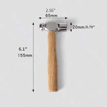 Mini Wooden Handle Round Head Hammer, Reinforced Plated Ball Peen Hammer, Multi-Function Nut Cracker Hammer, Portable Practical Tool Hammer, Round Head Wooden Handle, Escape Tool Hammer, Used For Prying Nails, Woodworking, Repair - Mini Ball Peen Hammer - View 11