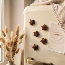 5/10/15pcs Leopard Print Star Fridge Magnets, Personalized Fridge Stickers, Suitable For Office Whiteboard, Storage Cabinet And Dishwasher, Kitchen Decor, Home Decor, Holiday Gift For Friends, Party Favors - Multicolor - View 3