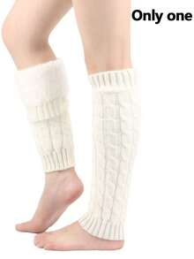 Thickened Knitted Floral Pattern Leg Warmers, Warm And Comfortable, Suitable For Matching With Boots, Women's Winter Warm Leg Warmers - Multicolor - View 17