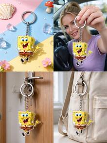 MASSDI Keychain 2D Acrylic Keyring Cartoon Yellow Character Pendant Chain Fashion Novelty Accessory Colorful Birthday Party Gathering Souvenir Handbag Backpack Car Door Holder Decor Collectible Present Keepsake Unisex Women Men Gift Creative - Keychain - View 4