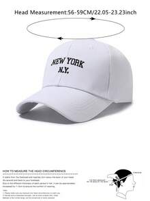 2件組 NEW YORK 字母刺繡棒球帽 卡車帽 男女通用 春秋旅行度假海灘休閒街頭時尚帽 - 2件 紐約 - 查看 7