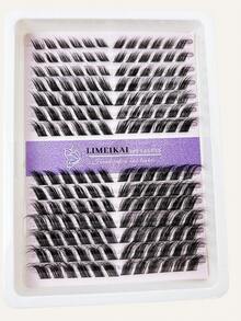 LIMEIKAI 168 Clusters Oblique Flying Fox Style False Eyelashes D Curl Individual Eyelashes Natural Look Beginners Wearing - View 8