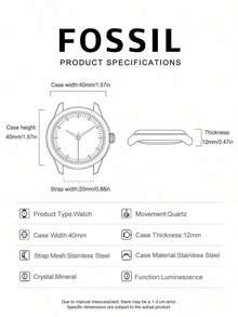 Fossil Women's Quartz Watch With Stainless Steel Bracelet, Rose Gold/Gold/Silver, Luxury Gift AM4509 - Silver - View 6