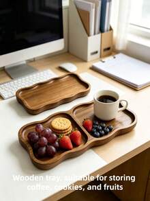 Premium Wooden Tray, Suitable For Placing Cooked Foods, Cheese, Cakes And Cookies, Also Suitable For Placing Desserts, Fruits And Bread, Can Be Used For Placing Daily Items, Also Suitable For Restaurant, Living Room, Kitchen Wooden Tray - View 3