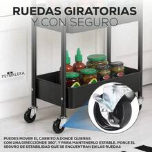 PEYMALERA Storage Island & Carts - Black - View 5