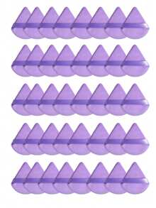 5/50/40/30/15/20/240 Pcs Triangle Powder Puff Reusable Multi-Functional Makeup Tool For Liquid Foundation, Isolation Cream, BB Cream, Sunscreen, Air Cushion, Blush, Etc. - Purple - View 10