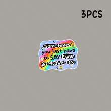 2D Flat Sticker-Sometimes You Just Have To Say Eww And Move On Sticker, Vinyl Sticker, Mental Health Awareness, Laptop Decal, Snarky, Rainbow MP3 Player Decal - one-size - View 12