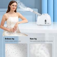 KSKIN Alat Penguap Wajah Portabel untuk Rumah, Semprotan Kabut Kecantikan SPA Nano Facial Steamer - Steker Inggris (220-240V) - View 5