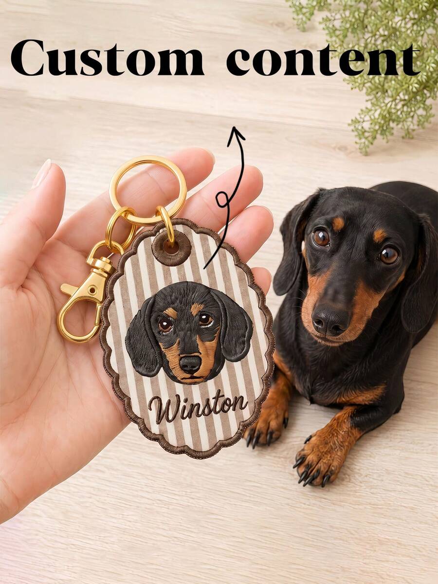 Custom Pet Embroidery Portrait, Vintage Frame Dog Art, Personalized Cat ...