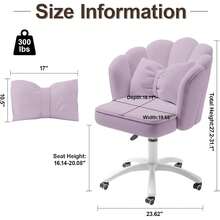 Home Office Chairs - Purple - View 4