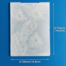 2D Embossing Folder, Butterfly Brick Stripe & Floral Mixed Pattern For Scrapbooking, Card Making, Journal Album DIY Paper Craft Decor - 2D-2 - View 5