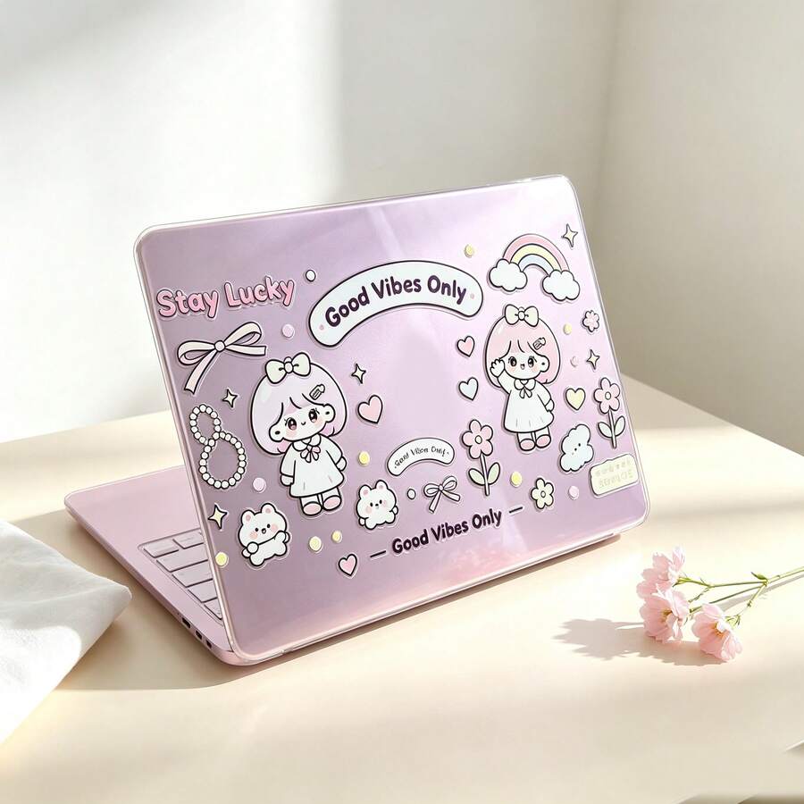 SDYIGOE Casing Kristal Motif Lucky Girl untuk MacBook Neo13 A18 A3404 - View 1