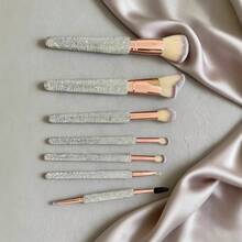 7PC Luxury Rhinestone Makeup Brush Set, Makeup Tools For Powder, Blush And Makeup - Multicolor - View 1