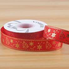 Christmas Ribbon, Total Length 72.17ft, Thick Plaid Ribbon, 2.5cm Wide, Bright Red And Green, For Gift Wrapping, Crafting, Wreath Making - Multicolor - View 6