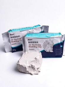 Professional Stone Plastic Clay, Pottery Clay, 250 Grams/500 Grams, Ultra-Light, No Baking Required, Naturally Air-Dries, Sculpting Clay, Pottery Clay, Essential Handmade Material For Beginners (This Product Is Calculated By Weight) Soft Polymer Clay - Set - View 2